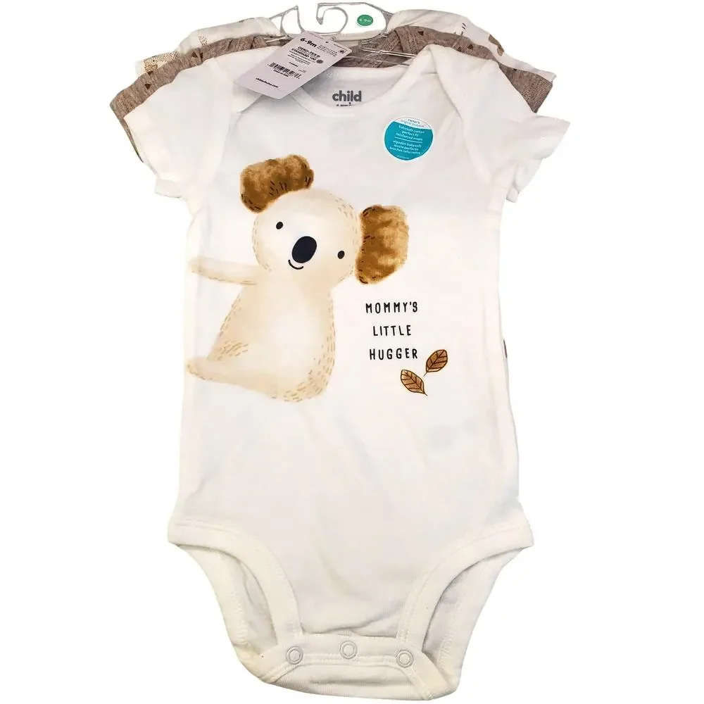 Carters Baby Boy Koala Body Suit 3 Piece 6-9 Months NEW Cotton